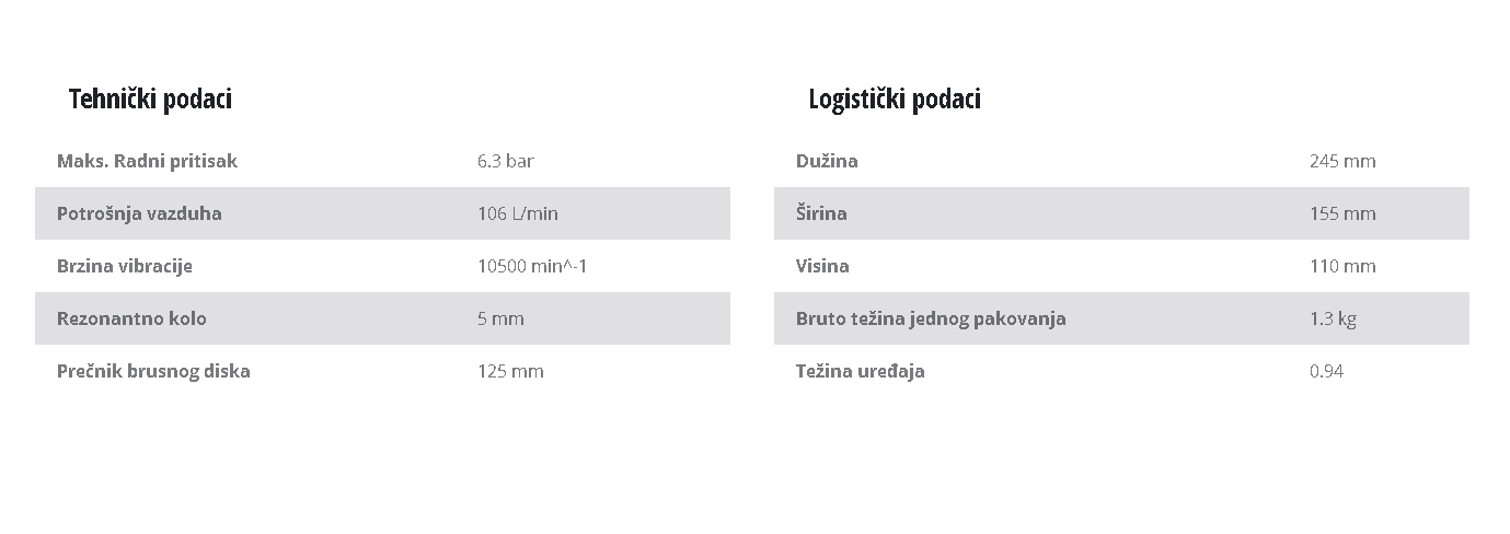 Ekscentrična pneumatska brusilica DSE 125 Einhell