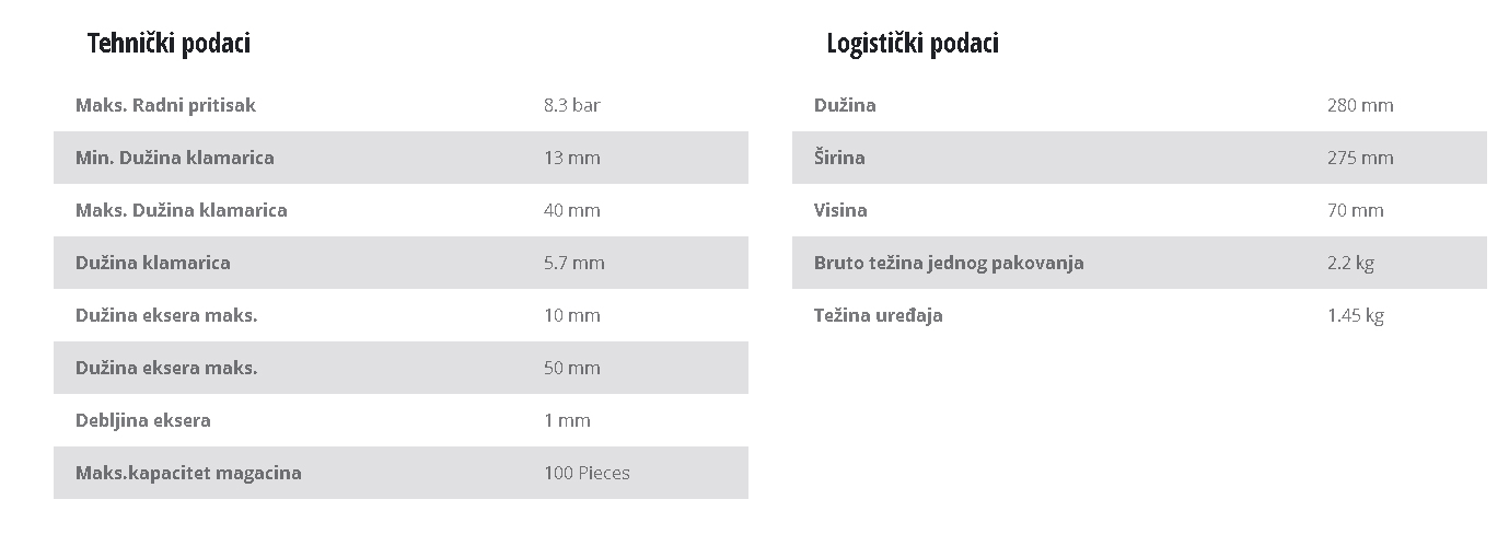 Pneumatska heftalica DTA 25/2 Einhell