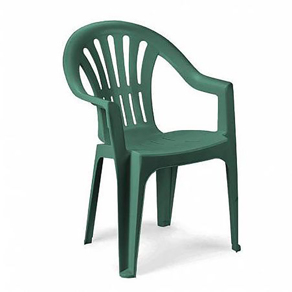 BAŠTENSKA PLASTIČNA STOLICA ZELENA KONA