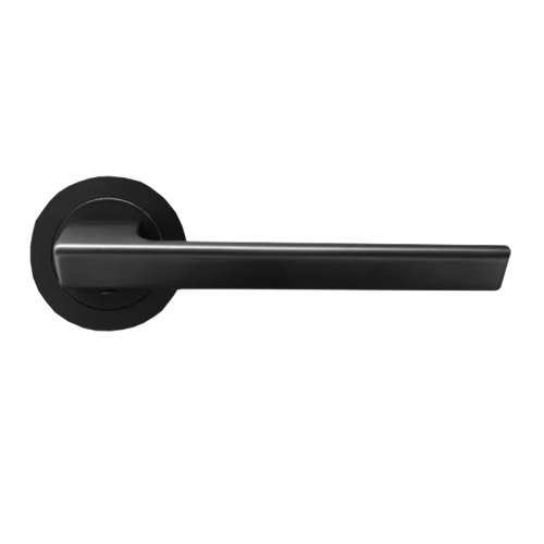 Kvaka za vrata KI400K-CR alu rozetna ključ crna mat