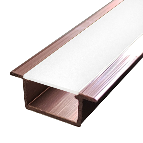 ALU DECO LAJSNA ZA LED TRAKE ŠAMPANJ 3M